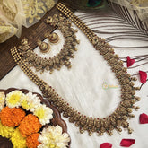 Vriksham Lakshmi Peacock Heritage Bridal Set-Gold Bead-G19178